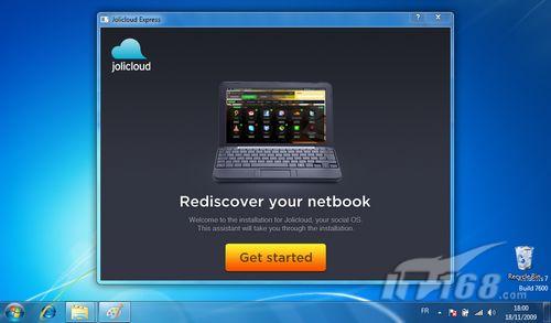 图06 跑在Windows7中的Jolicloud系统